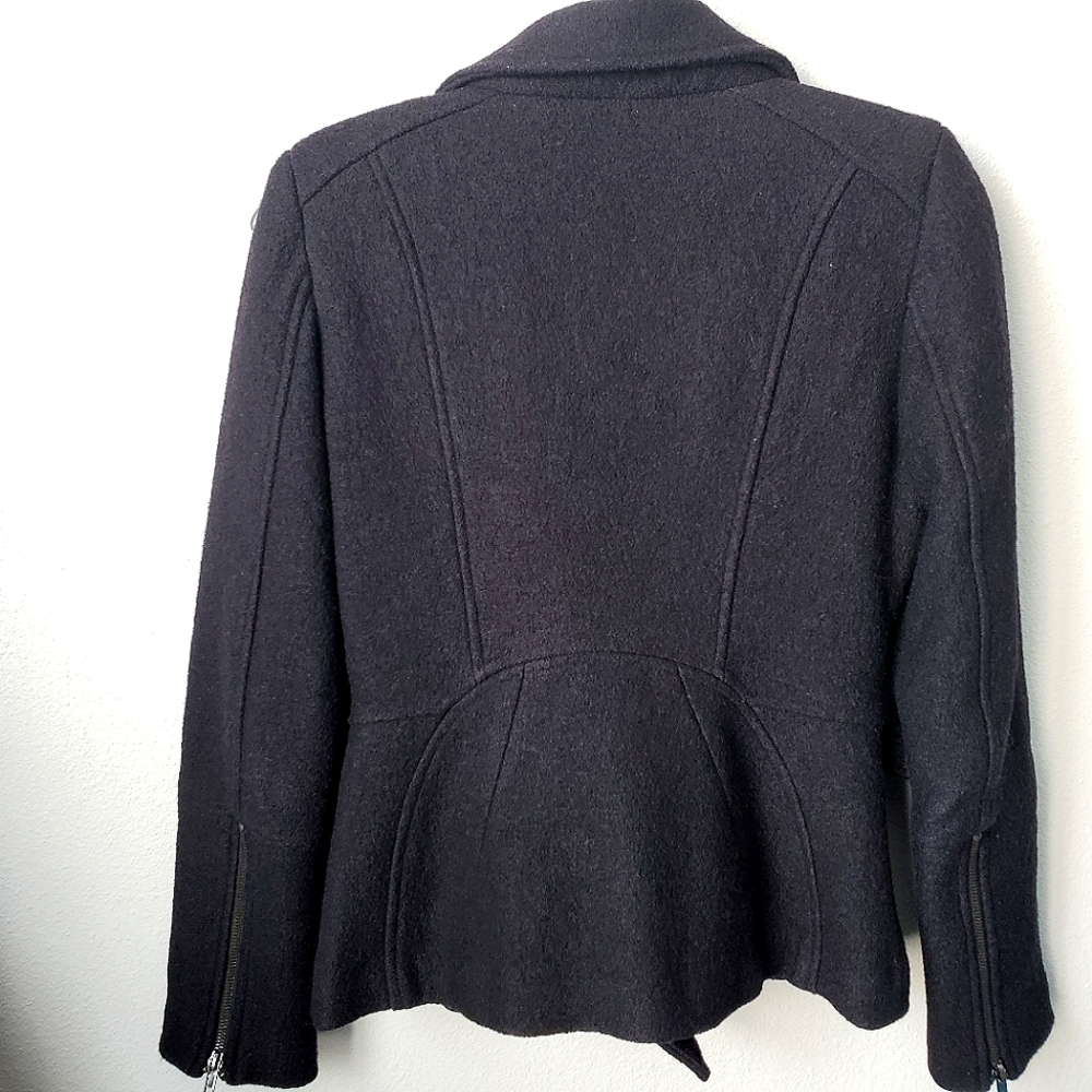 Zara Basic Wool Blend Moto Jacket - image 2